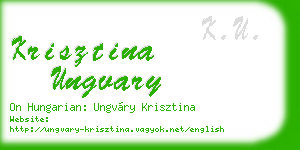 krisztina ungvary business card